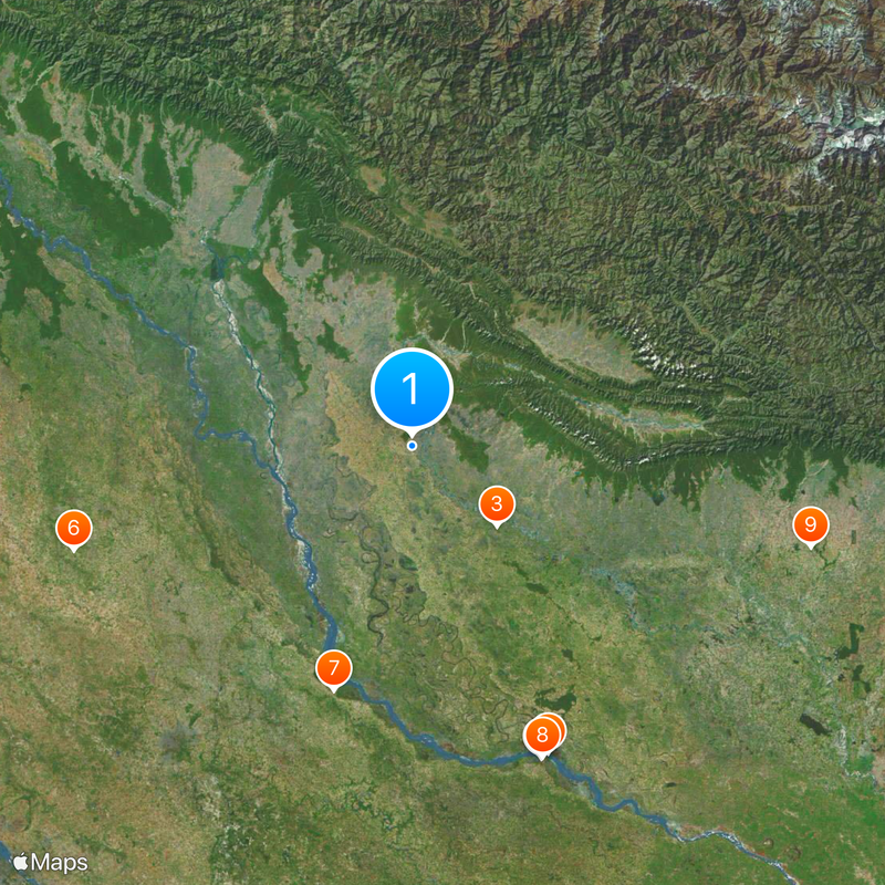 Bahraich district Map