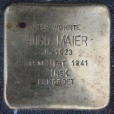 Stolperstein dedicated to Hugo Maier
