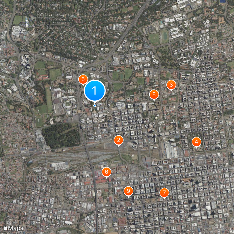 University of the Witwatersrand Map
