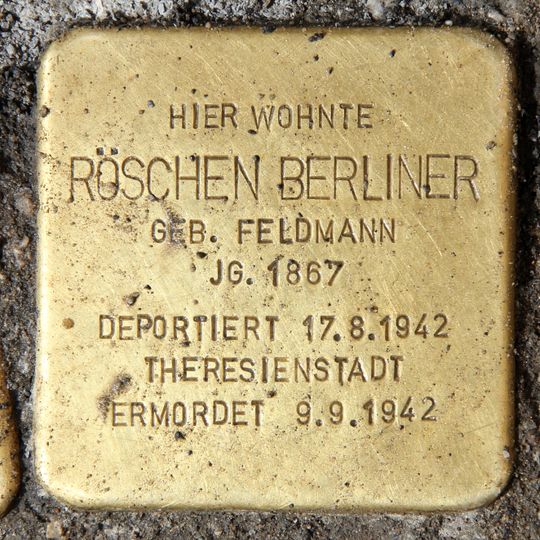 Stolperstein für Röschen Berliner