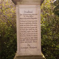 Denkmal zur Erinnerung des am 12. Mai 1844 allhier verheerenden Ungewitter
