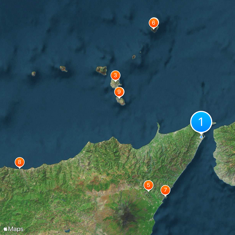 Città metropolitana di Messina Mappa