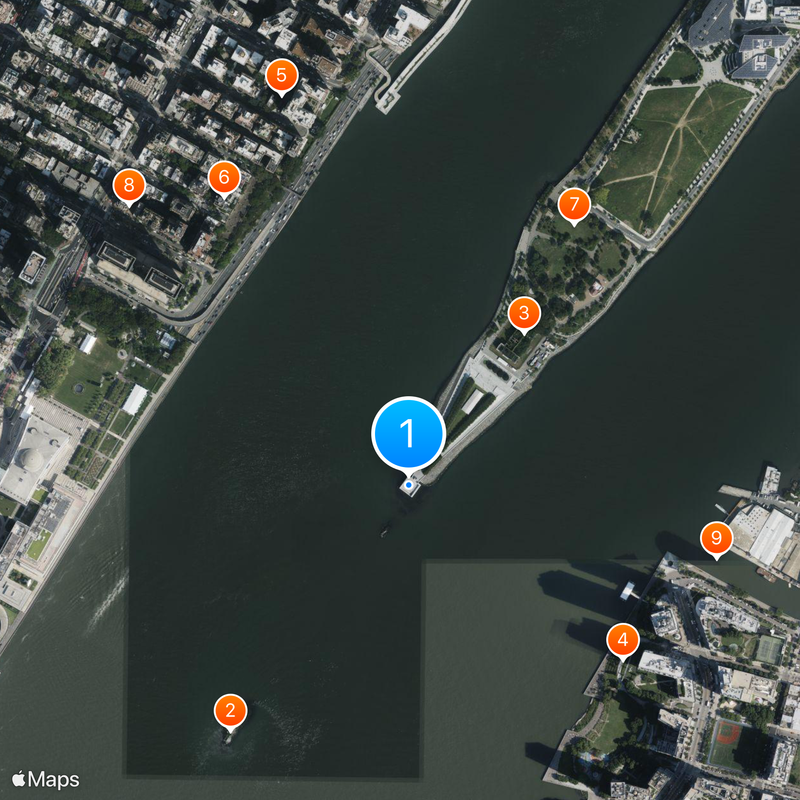 Franklin D. Roosevelt Four Freedoms Park Mapa