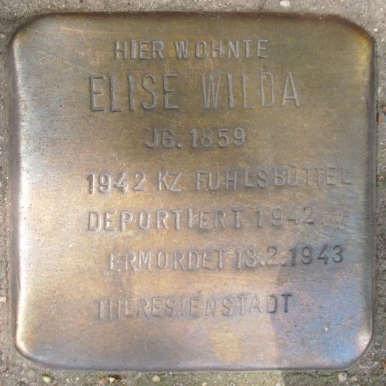 Stolperstein en memoria de Elise Wilda