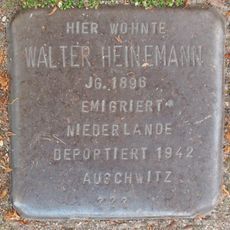 Stolperstein dedicated to Walter Heinemann
