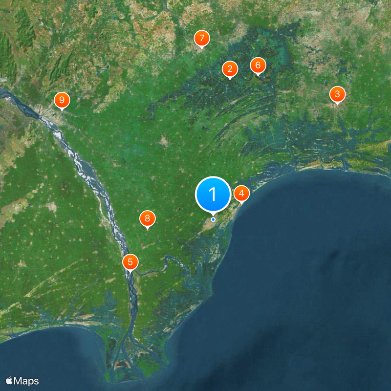 District de Krishna Carte