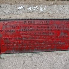 Commemorative plaque to Firhill Well