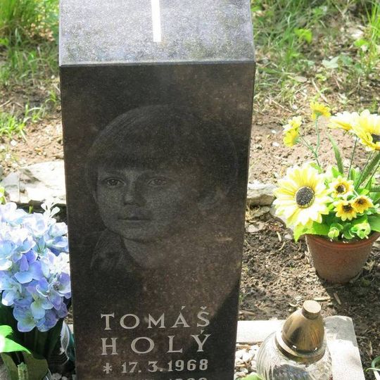 Pomník Tomáše Holého u silnice na severním okraji Polevska