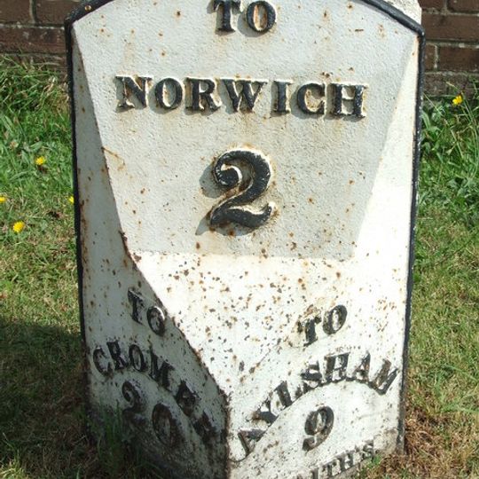 Milepost, Cromer Road, by No. 158