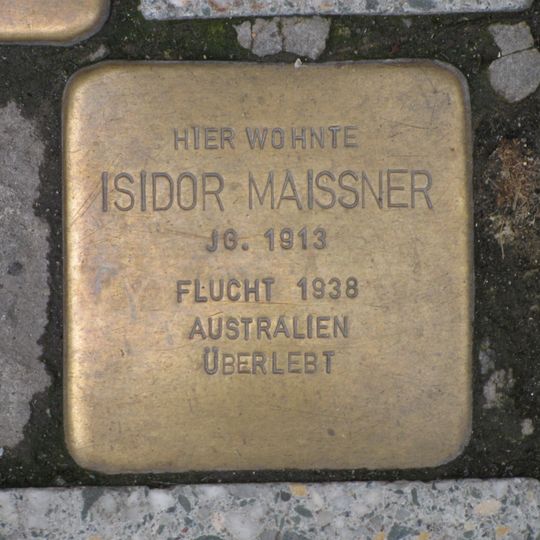 Stolperstein à la mémoire d’Isidor Maissner