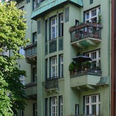 Mietshaus, Läden, Gewerbeflügel Goethestraße 72