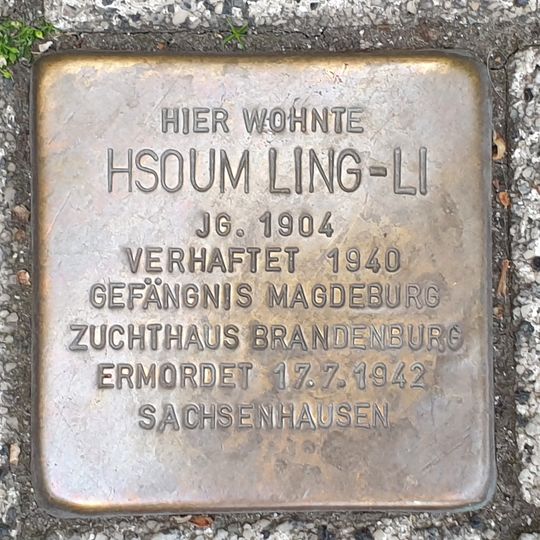 Stolperstein für Hsoum Ling-Li