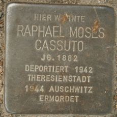 Stolperstein dedicated to Raphael Moses Cassuto