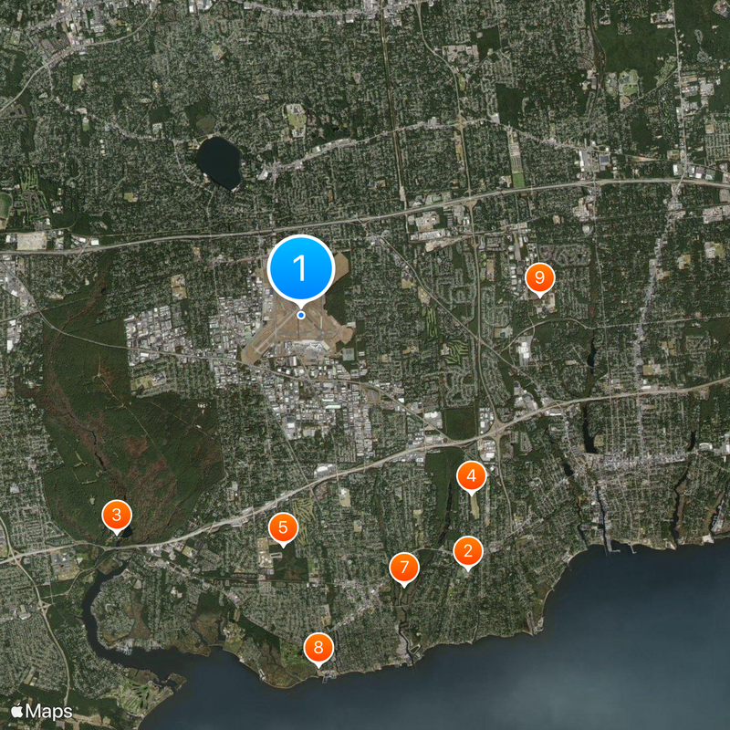 Long Island MacArthur Airport Map