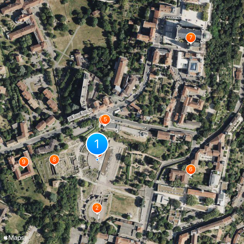 Ancient theatre of Lyon Map