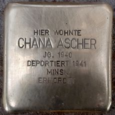 Stolperstein dedicated to Chana Ascher