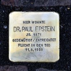 Stolperstein dedicated to Paul Epstein