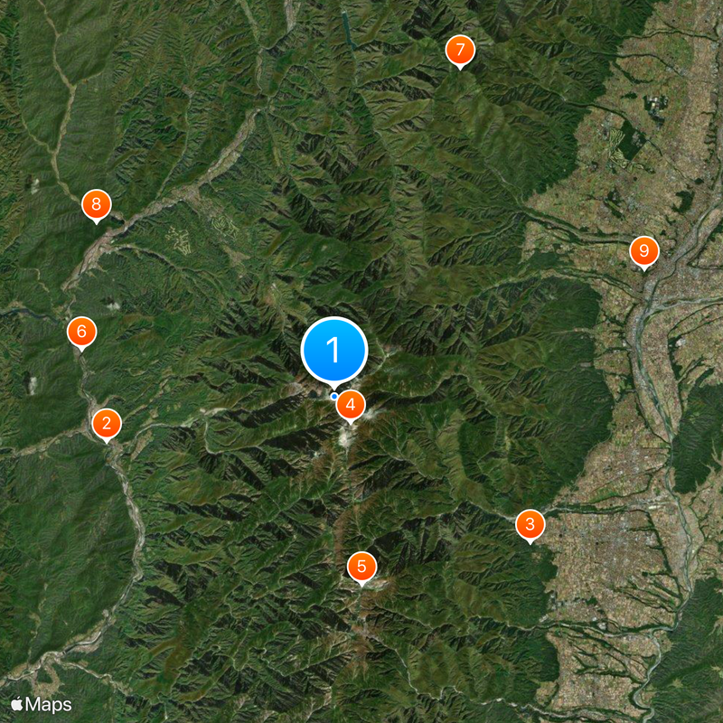 Kiso Mountains Map