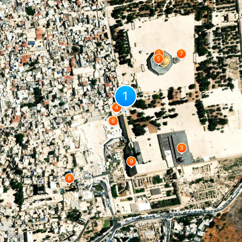 Western Wall Tunnel Map