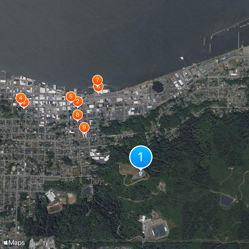 Astoria Column Karte