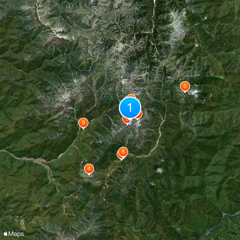 Hotaka Mountains Map
