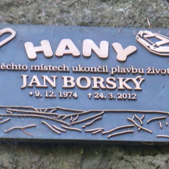 Pamětní deska Jana Borského u Riegrovy stezky