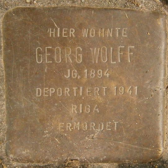Stolperstein dedicated to Georg Wolff