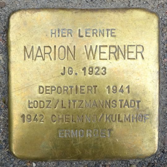 Stolperstein dedicated to Marion Werner