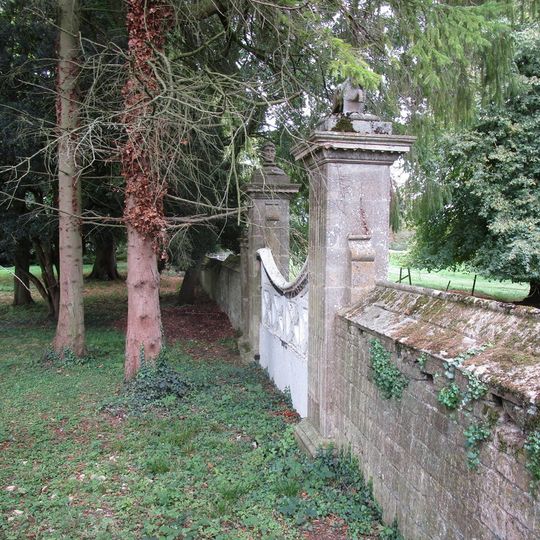 Entrance Piers And Gates At Clipsham Hall
