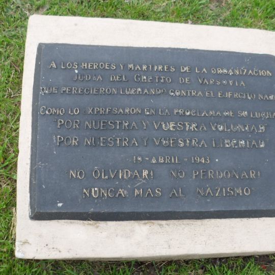 Homenaje a héroes y mártires Ghetto Varsovia