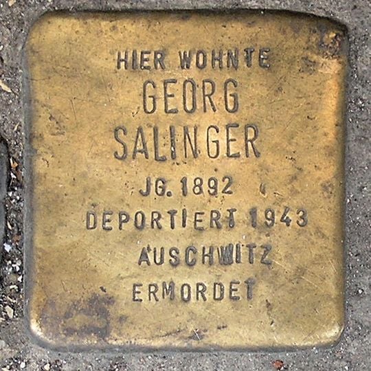 Stolperstein dedicated to Georg Salinger
