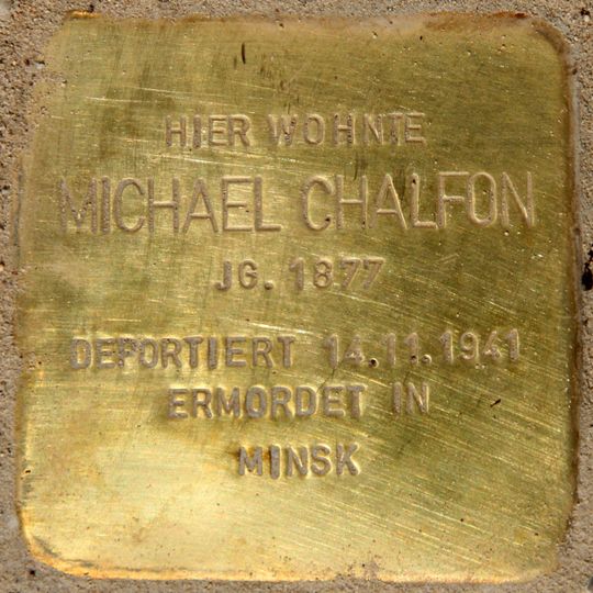Stolperstein dedicated to Michael Chalfon