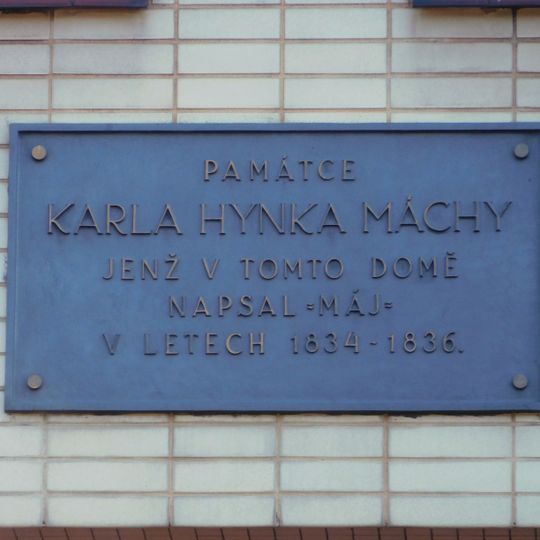 Plaque to Karel Hynek Mácha