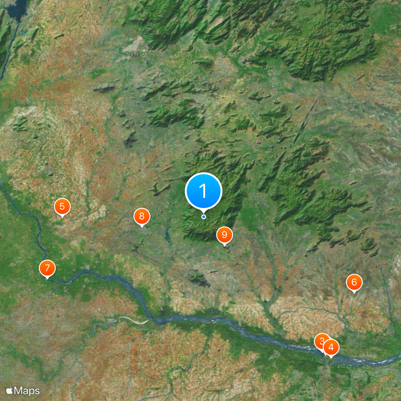 Kolli Hills Map