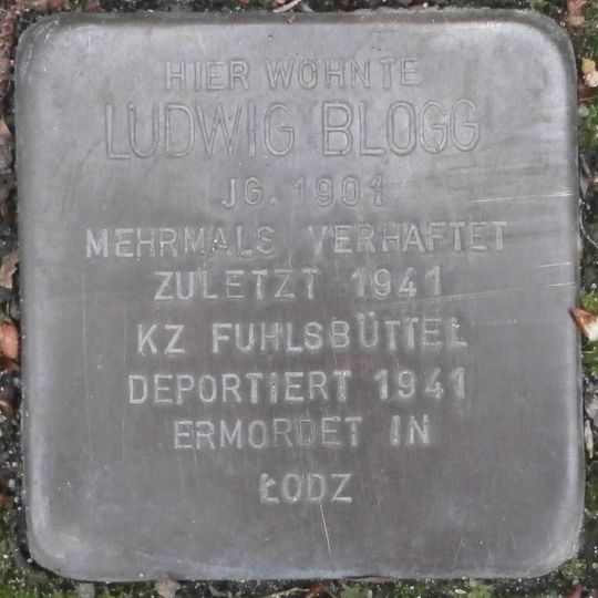 Stolperstein en memoria de Ludwig Blogg