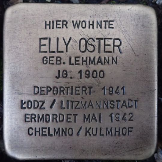 Stolperstein en memoria de Elly Oster