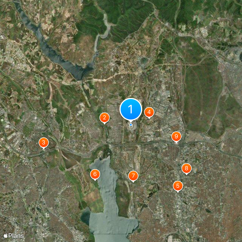 Estadio Olímpico Atatürk Mapa