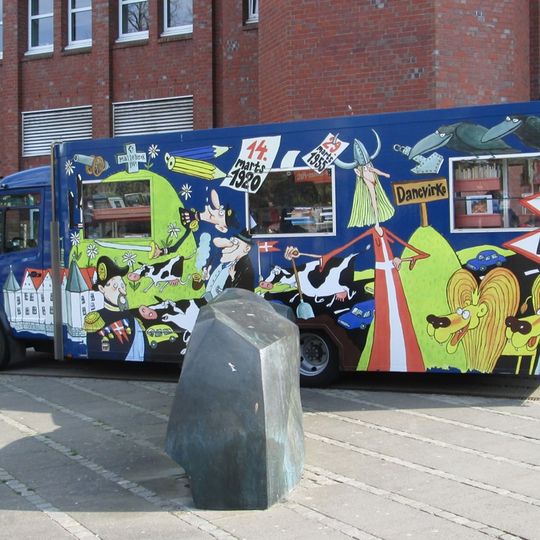 Bücherbus der dänsichen Zentralbibliothek Flensburg