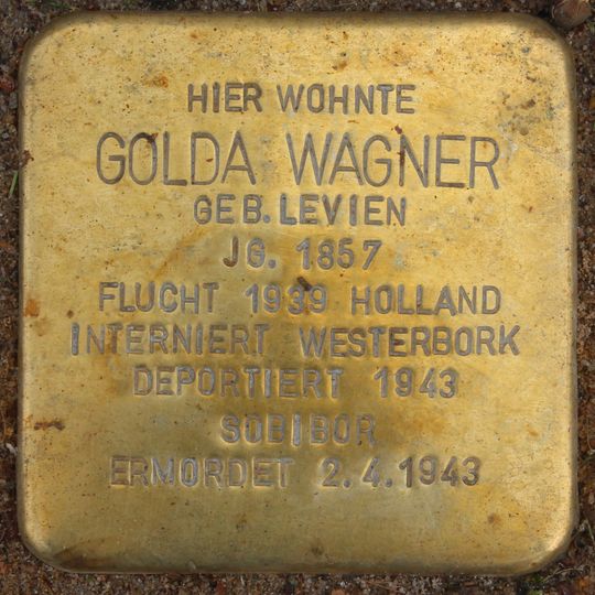 Stolperstein à la mémoire de Golda Wagner