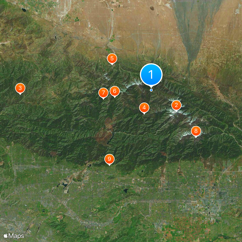 San Gabriel River Map