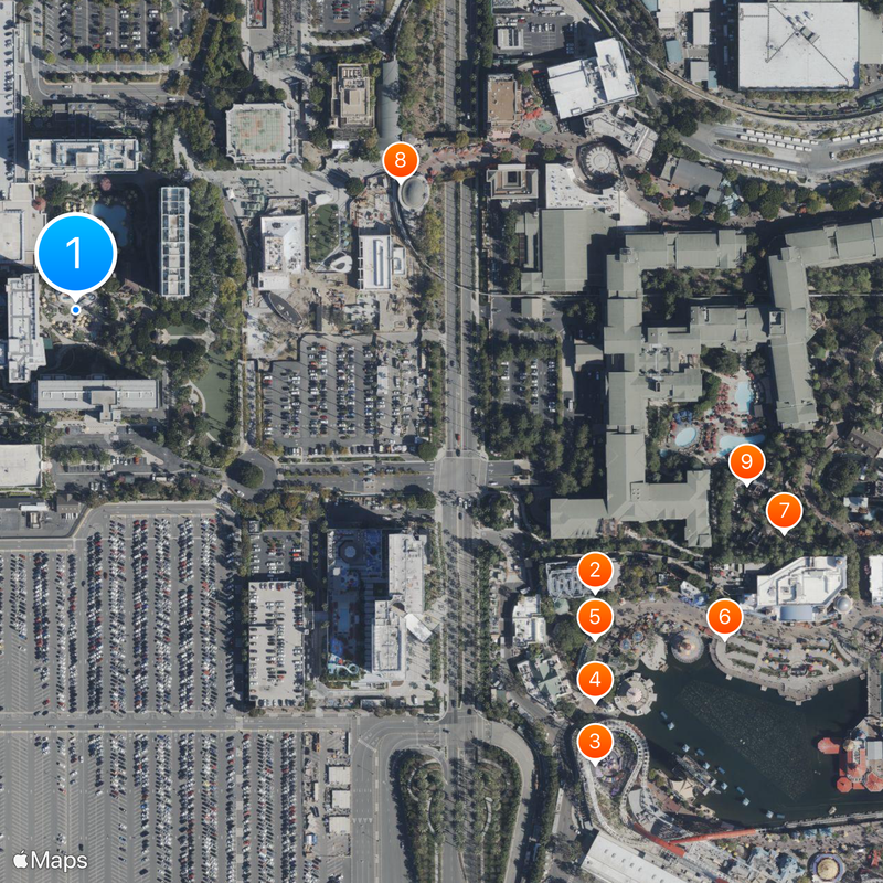 Disneyland Hotel Map