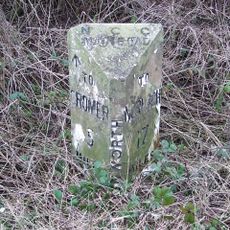 Milepost, c.475m N of Hanworth Cross