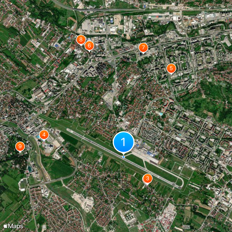 Sarajevo International Airport Map