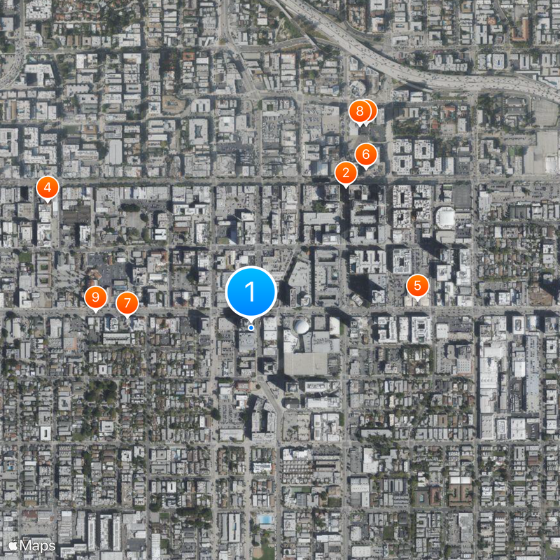 Hollywood Canteen Map