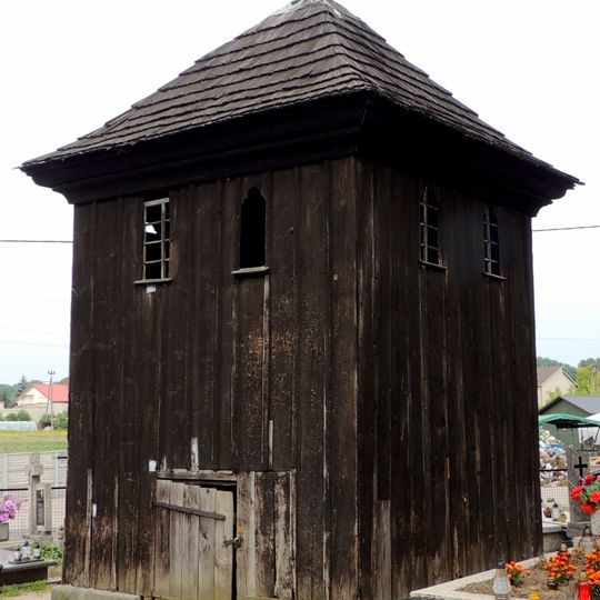 Wooden bell tower in Piątek