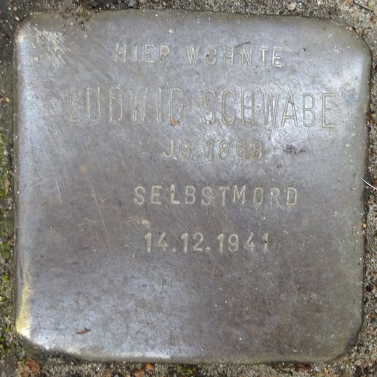 Stolperstein dedicated to Ludwig Schwabe