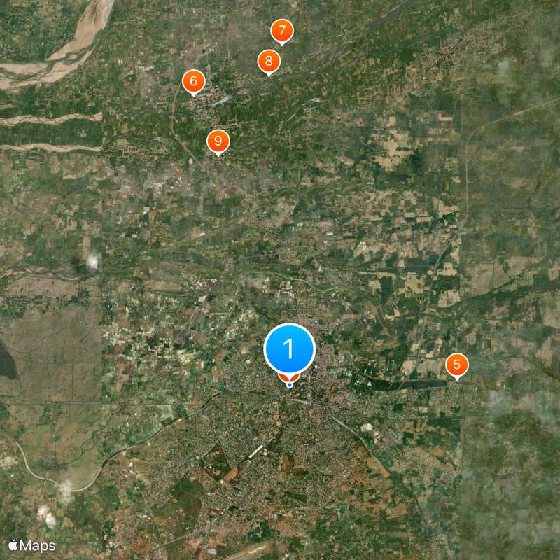 Temple de Rajarajeswaram Carte