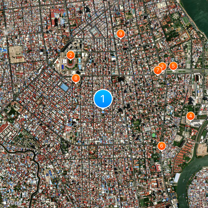 Tuol Sleng-museum Kaart