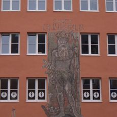 Mosaik des Heiligen Onuphrius über 2 Stockwerke