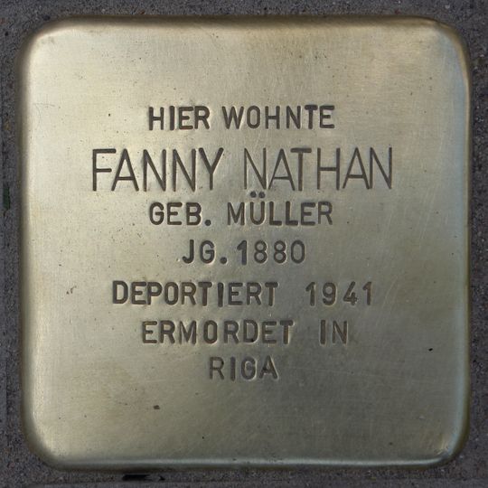 Stolperstein en memoria de Fanny Nathan